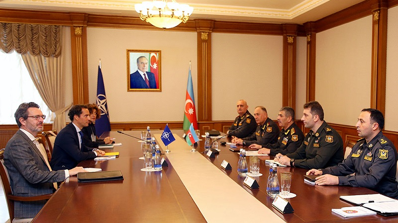 Azerbaijan’s defense minister meets with NATO special representative