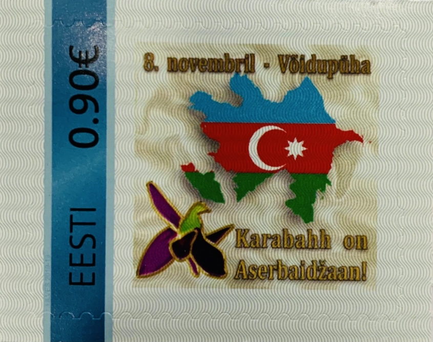 Postage stamp marking Azerbaijan’s Victory Day issued in Estonia