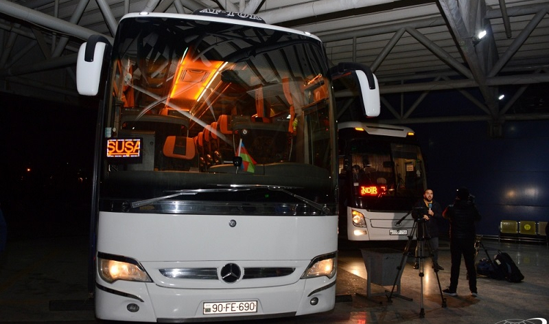 First passenger bus of Baku-Shusha-Baku route departs (PHOTO)