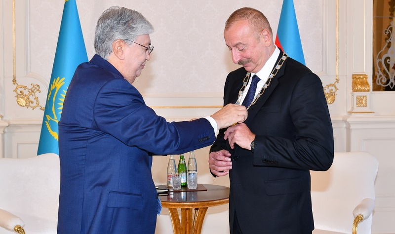 President Ilham Aliyev awarded highest order of Kazakhstan “Altyn Kyran” – “Golden Eagle”