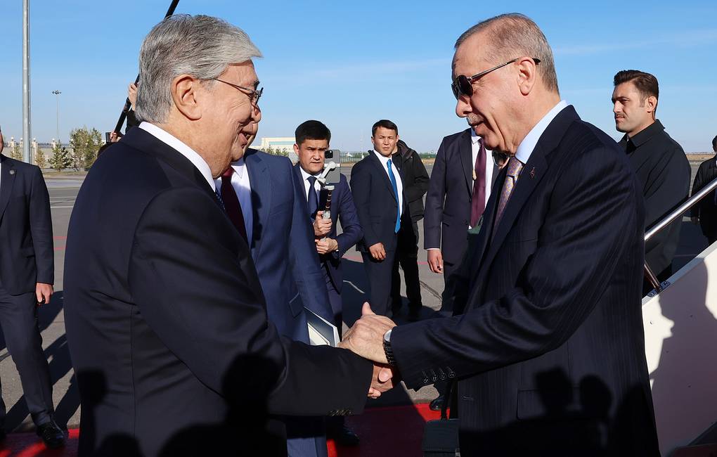 Turkish president arrives in Kazakhstan
