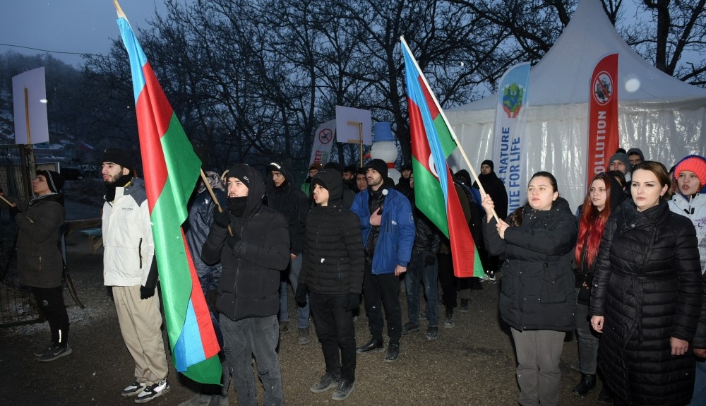 Peaceful protests of Azerbaijani eco-activists on Lachin–Khankendi road enter 54th day