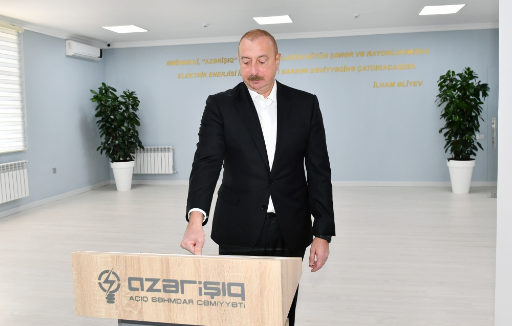 President Ilham Aliyev inaugurated Innovative Technologies Center of Shusha Electric Networks