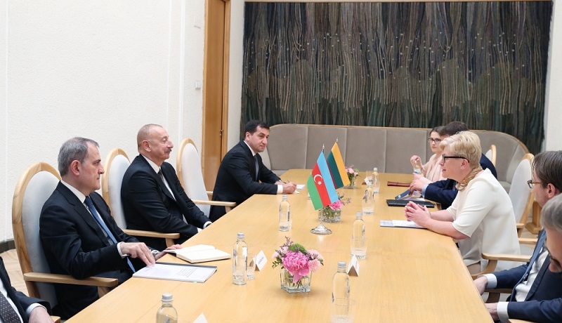 Azerbaijani president meets with Lithuanian prime minister